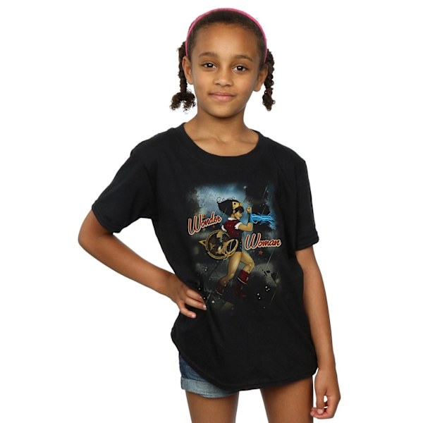 DC Comics Girls Wonder Woman Bombshell Cover Bomull T-shirt 12-13 år Svart Black 12-13 Years