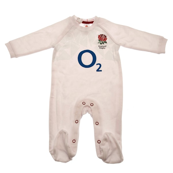 England RFU Baby 2023-2024 Pyjamas 9-12 månader Vit/Röd White/Red 9-12 Months