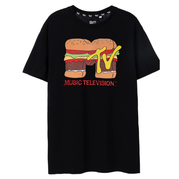 MTV Mens Burger Kortärmad T-shirt L Svart Black L