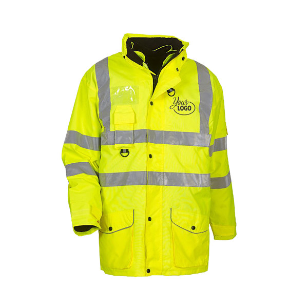 Yoko Hi Vis Multi-Function Andningsbar & Vattentät 7-i-1 Jacka Hi Vis Yellow M