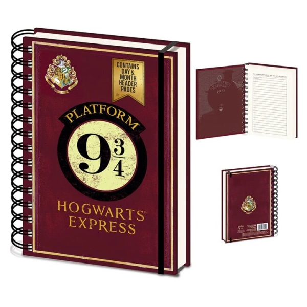 Harry Potter Plattform 9 3/4 A5 anteckningsbok 1,8 cm x 21 cm x 15,5 cm B Burgundy 1.8cm x 21cm x 15.5cm