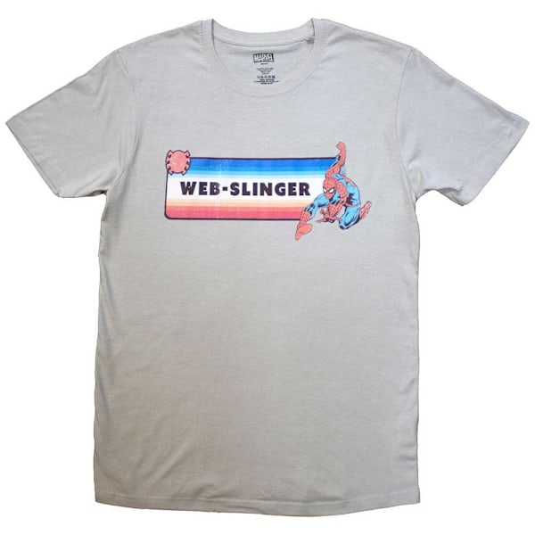 Spider-Man Unisex Vuxen Web-Slinger T-shirt XXL Sand Sand XXL