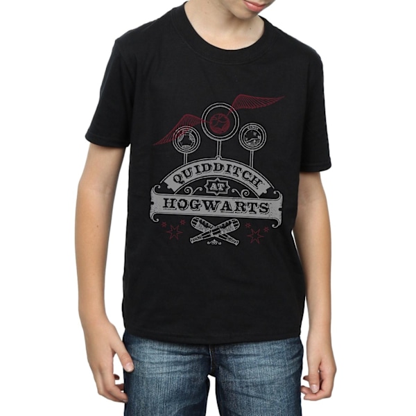 Harry Potter Quidditch på Hogwarts T-shirt för pojkar 7-8 år Svart Black 7-8 Years