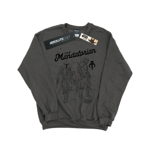 Star Wars Mens The Mandalorian Hunter Profile Sweatshirt XL Cha Charcoal XL