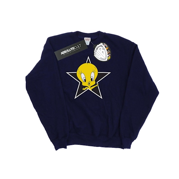 Looney Tunes Girls Tweety Pie Star Sweatshirt 5-6 år Marinblå Navy Blue 5-6 Years