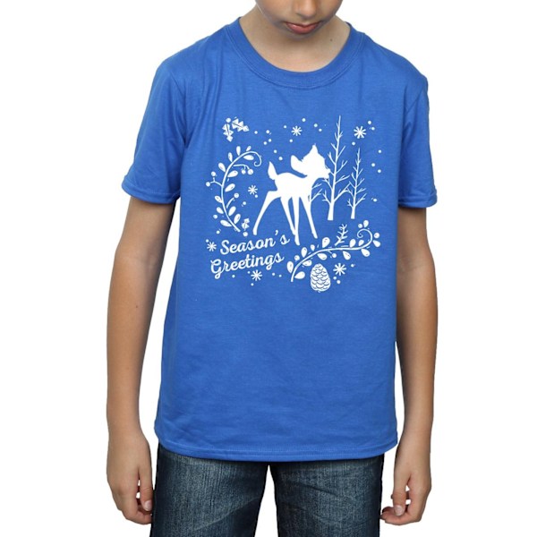 Disney Boys Bambi Julhälsningar T-shirt 12-13 år Royal Royal Blue 12-13 Years