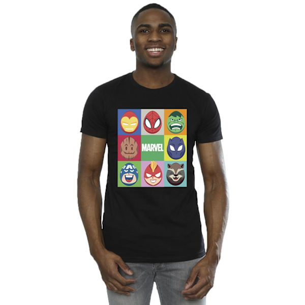 Marvel T-shirt med påskägg för män, 4XL, svart Black 4XL