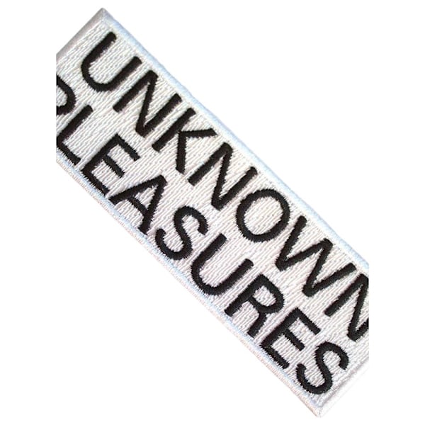 Joy Division Unknown Pleasures Vävd Text Stryk-På-Lapp En Storlek White/Black One Size