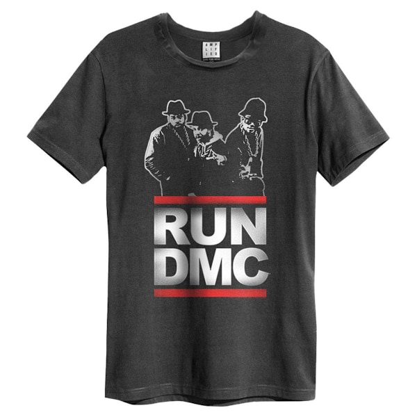 Amplified Unisex Adult Run DMC Logo T-Shirt XL Charcoal Charcoal XL