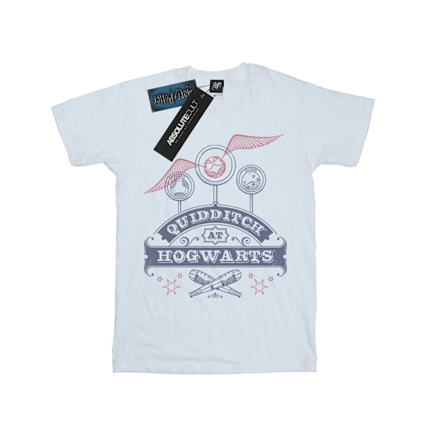 Harry Potter Dam/Kvinnor Quidditch På Hogwarts Bomull Pojkvän White XL