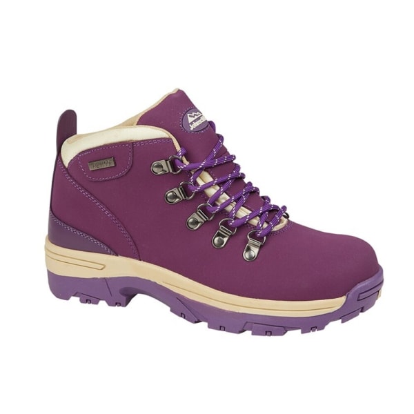 Johnscliffe Dam/Ladies Trek vandringskängor i läder 3 UK Lila Purple/Gold 3 UK