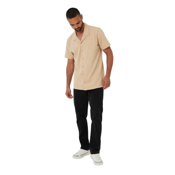 Threadbare Herr Darvel Kortärmad Skjorta XL Sten Stone XL