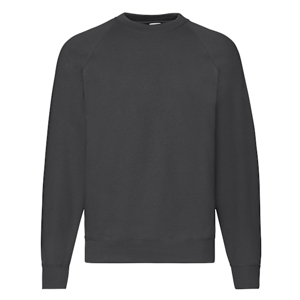 Fruit Of The Loom Classic 80/20 Raglan Sweatshirt XXL Ljusgrå Light Graphite XXL