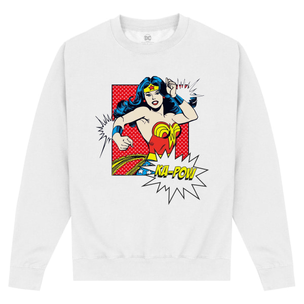 Wonder Woman Unisex Vuxen Ka-Pow Sweatshirt XL Vit White XL