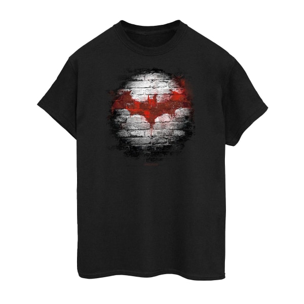 Batman Herr Vägg Bomull Logotyp T-shirt XL Svart Black XL