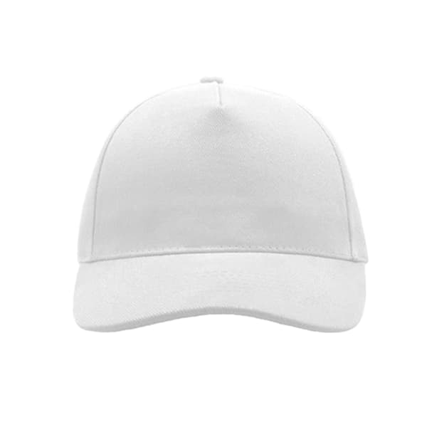 Atlantis Liberty Five Buckle Heavy Brush Cotton 5 Panel Cap One White One Size