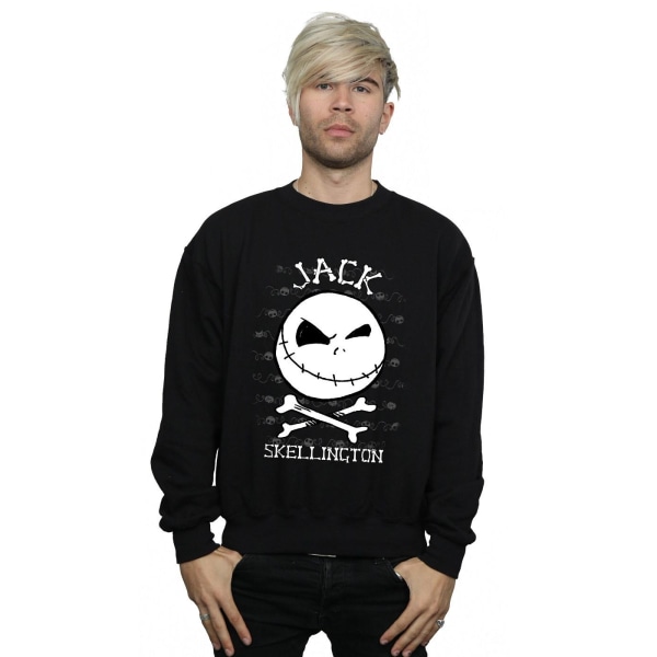 Disney herr Nightmare Before Christmas Jack Face Sweatshirt 3XL Black 3XL