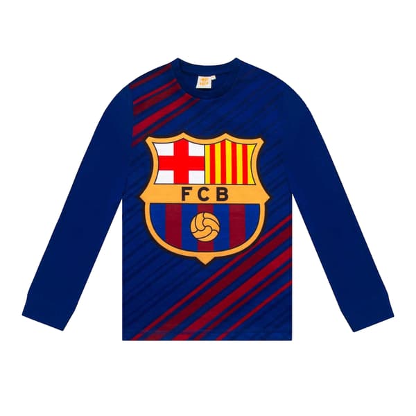 FC Barcelona Lång Pyjamas för Pojkar 11-12 År Reflexblå Reflex Blue 11-12 Years