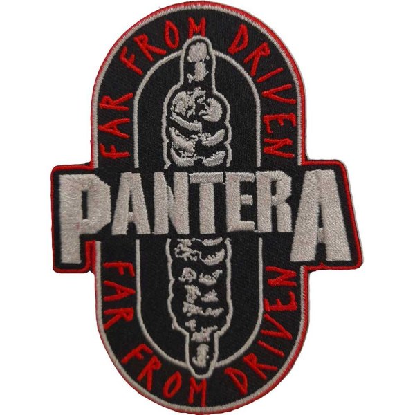 Pantera Far From Iron On Patch One Size Svart/Vit/Röd Black/White/Red One Size