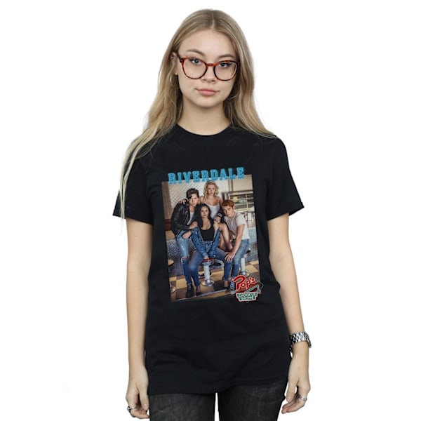 Riverdale Dam/Damer Pops Group Foto Bomull Boyfriend T-Shirt Black 4XL