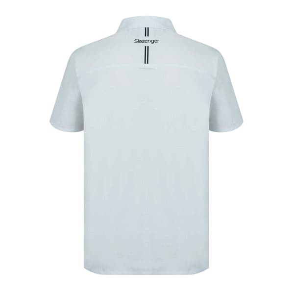 Slazenger Herr Kontrastrandig Golf Pikétröja S Vit White S