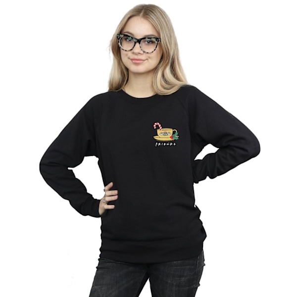 Friends Damkaffemugg Brösttryck Sweatshirt Black S