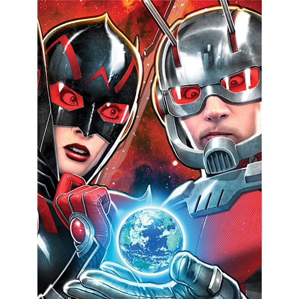 Ant-Man och getingen Small World inramad canvas tavla 40cm x 30c Red/Silver/Black 40cm x 30cm