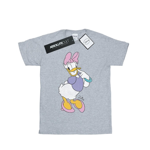 Disney Flickor Klassisk Daisy Duck Bomulls T-shirt 7-8 År Sport Sports Grey 7-8 Years