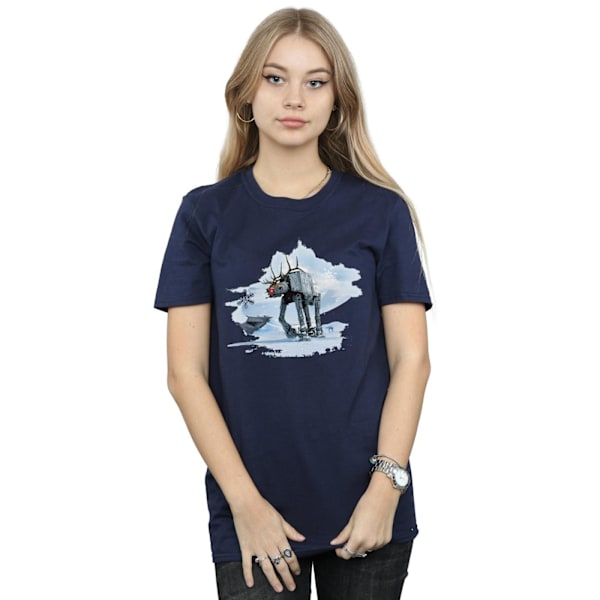 Star Wars Dam/Damer Jul AT-AT Ren Djur Bomull Pojkvän Navy Blue M