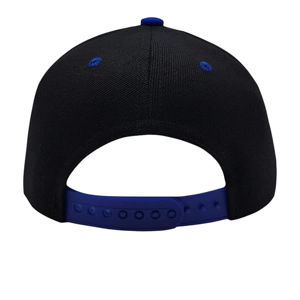 Beechfield Unisex Original Flat Peak Snapback Cap One Size Blac Black/Royal Blue One Size