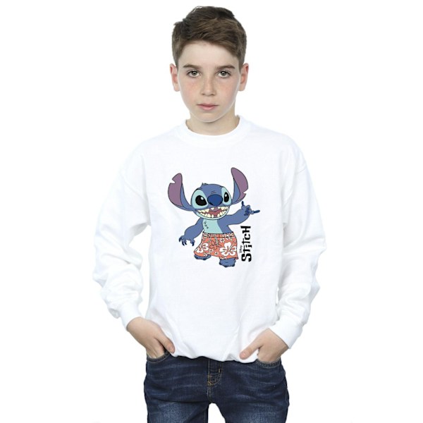 Disney Boys Lilo & Stitch Bermuda Shorts Sweatshirt 5-6 år W White 5-6 Years