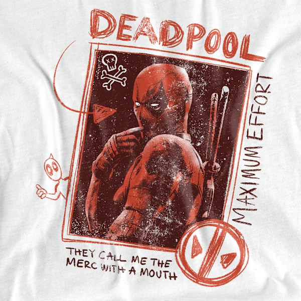 Deadpool & Wolverine Unisex Vuxen Maximum Effort Deadpool T-Shirt White L