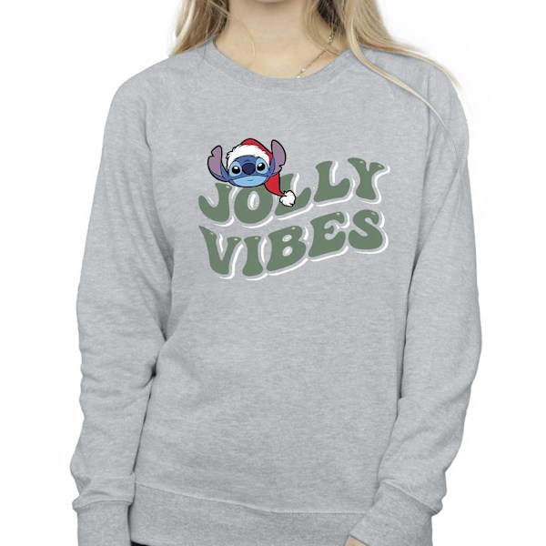 Disney Dam/Damer Lilo & Stitch Jolly Chilling Vibes Sweatshirt Sports Grey 4XL