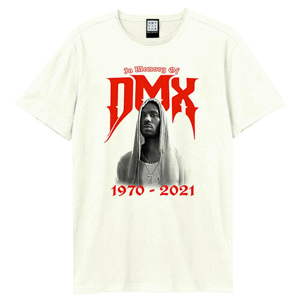 Amplified Unisex Vuxen 1970-2021 DMX T-Shirt XL Vintage Vit Vintage White XL