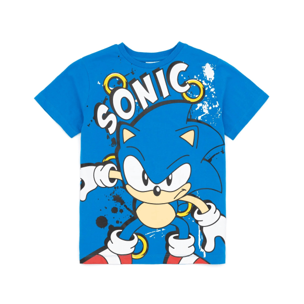 Sonic The Hedgehog T-shirt för barn/barn karaktär (paket med 2) Red/Blue 9-10 Years