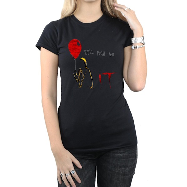 It Womens/Ladies Georgie Float Bomull T-shirt L Svart Black L