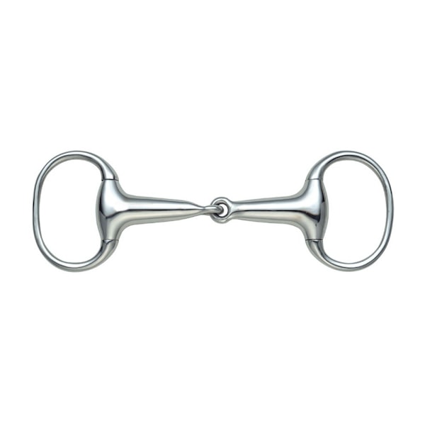 Shires Hollow Mouth Häst Eggbutt Snaffle Bit 5.25in Lätt Stål Light Steel 5.25in