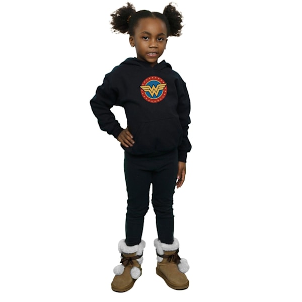 Wonder Woman Girls Logo Hoodie 12-13 år Svart Black 12-13 Years