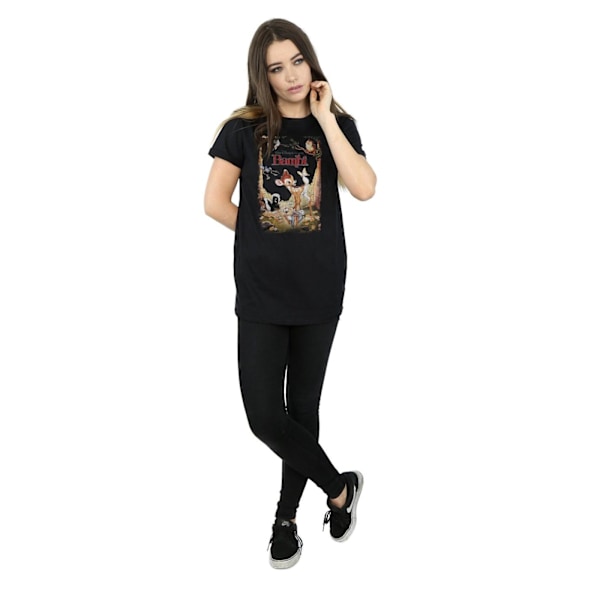 Bambi Dam/Dam Poster Bomull Boyfriend T-Shirt XL Svart Black XL