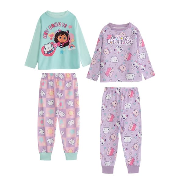 Gabby´s Dollhouse Flickvän Karaktär Långärmad Lång Pyjamas Set Multicoloured 5-6 Years