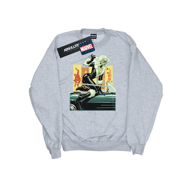 Marvel Girls Black Cat Car Sweatshirt 7-8 år Sports Grey Sports Grey 7-8 Years