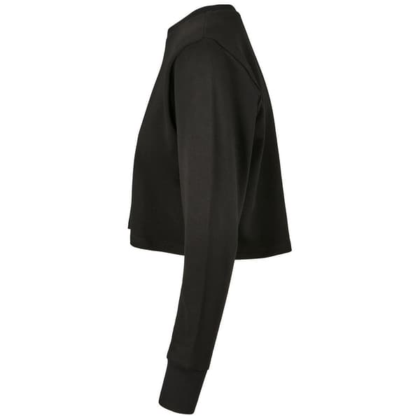 Bygg ditt varumärke Dam/Dam Terrycloth Crop Sweatshirt 12 UK Black 12 UK