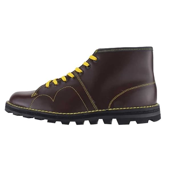 Grafters Original Coated Leather Retro Monkey Boots 6 UK W Wine 6 UK