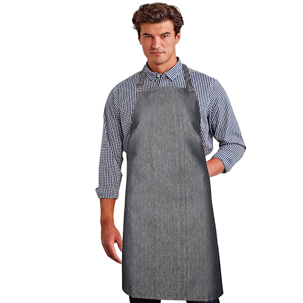 Premier Dam/Kvinnors Färger Bip Förkläde Med Ficka / Arbetskläder Grey Denim One Size
