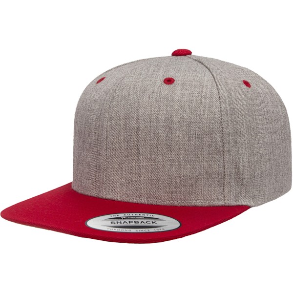 Flexfit Unisex Tvåfärgad Klassisk Snapback Cap En Storlek Heather G Heather Grey/Maroon One Size