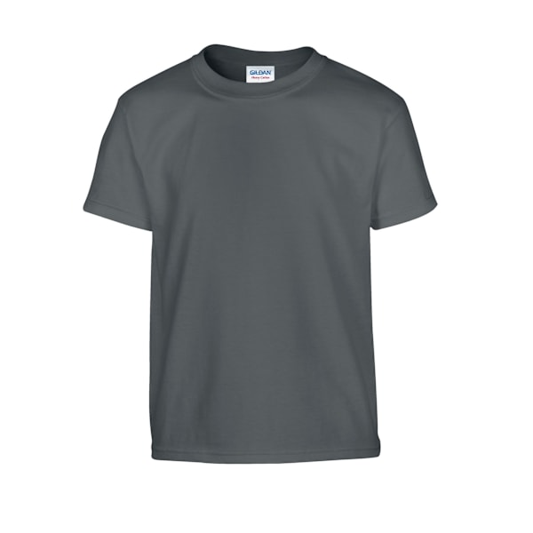 Gildan Barn/Kids Kraftig Bomulls T-shirt XL Gråmelerad Charcoal XL