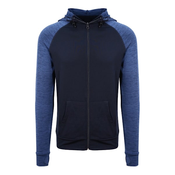 AWDis Just Cool Herr Kontrast Zoodie S Marinblå/Marinblå Melange Navy/Navy Melange S