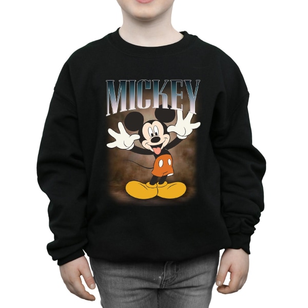 Disney Boys Musse Pigg Tongue Montage Sweatshirt 5-6 år Bl Black 5-6 Years
