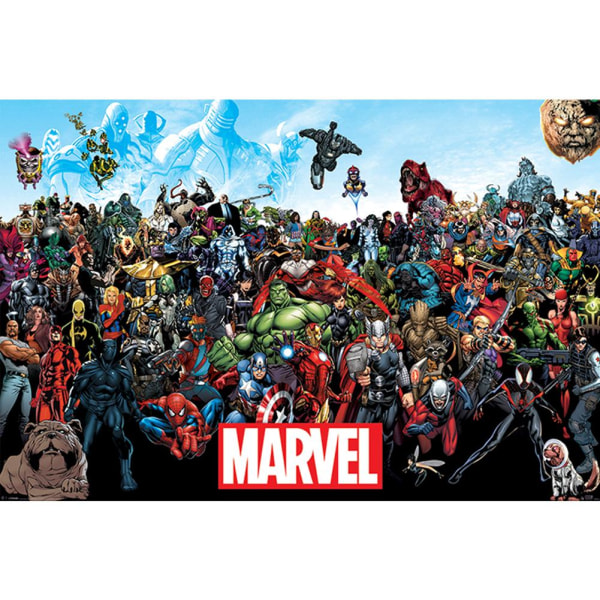Marvel Universe komisk affisch One Size Flerfärgad Multicoloured One Size