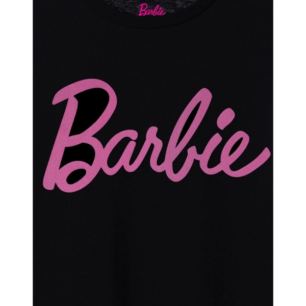 Barbie Dam/Kvinnor Klassisk Logotyp Kortärmad T-shirt XL Svart Black XL